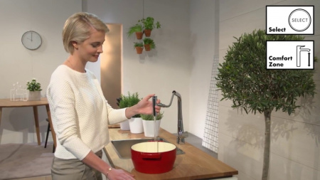 Смеситель для кухни с выдвижным изливом HANSGROHE Metris 14820000