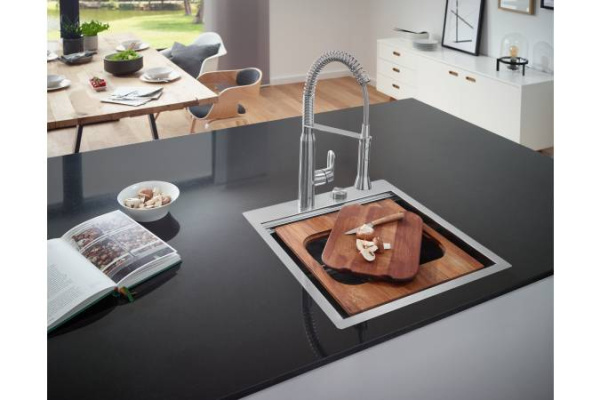 Мойка из нержавеющей стали с корзинчатым вентилем GROHE K800 31583SD1