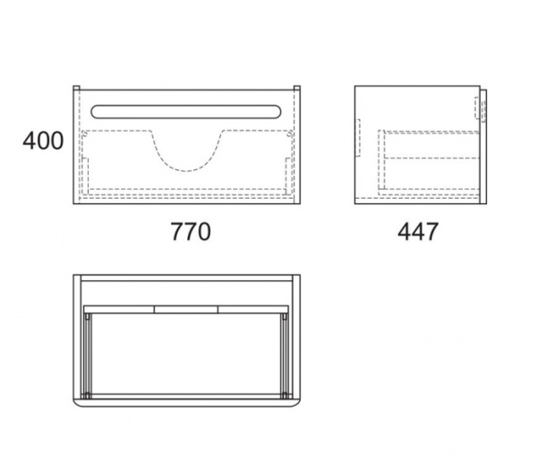 Тумба для раковины Owl 1975 Otalia, 80 см, 1 ящик OW04.02.00