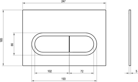 Клавиша смыва Ravak Chrome X01455