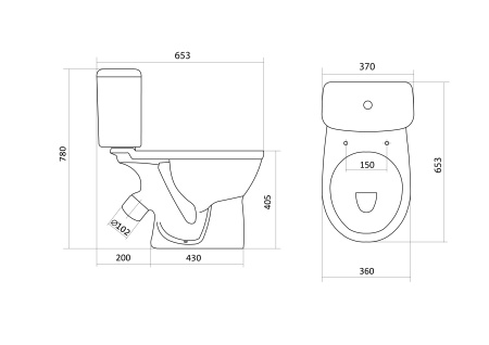 Унитаз напольный  Santek Бореаль 1WH302143