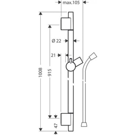 Душевая штанга Hansgrohe Raindance 28631000