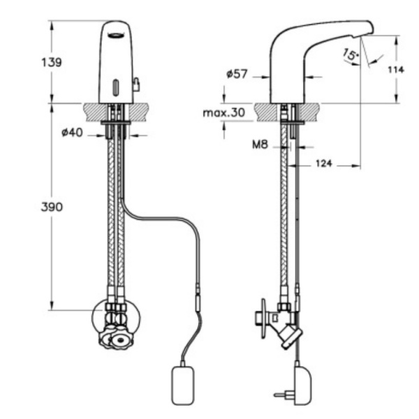 Смеситель для раковины сенсорный Vitra Wing A47104EXP, хром 