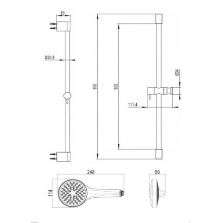 Душевой гарнитур Villeroy&Boch EMBRACE TVS1086000161