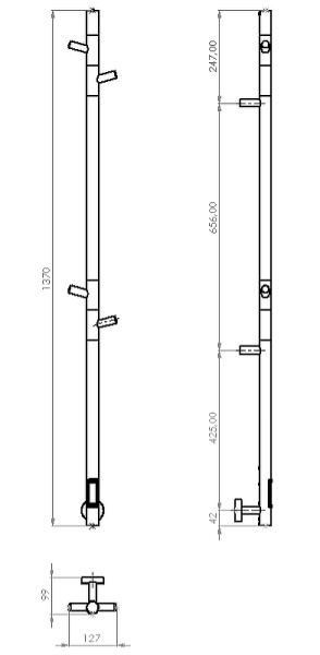 Электрический полотенцесушитель Vincea 15х140 VTD-1DB1E