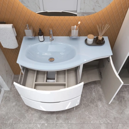 Тумба под раковину Cezares VAGUE 44220 Bianco lucido