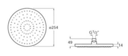 Верхний душ Roca Rainsense D250 5B2250C00