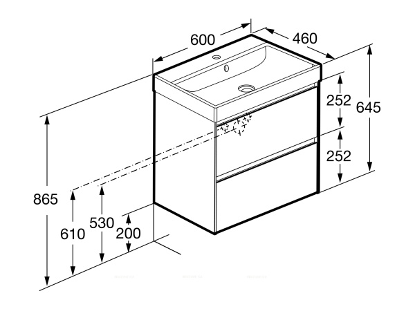 Тумба под раковину Roca Ona 60 A857613510