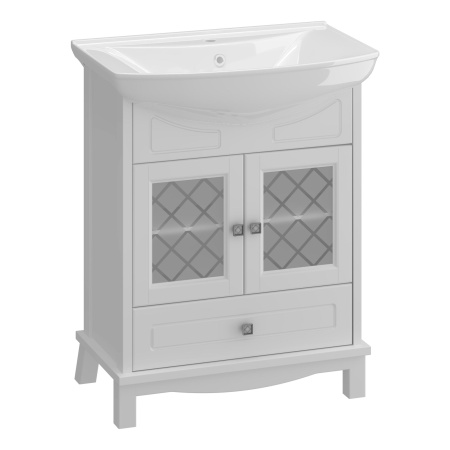 Тумба под раковину Opadiris Омега 65  00-00007358 белый матовый (без раковины)