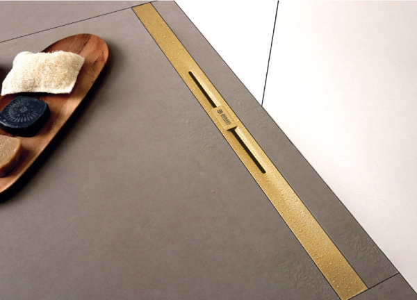 Душевой лоток Berges Wasserhaus Simpel 800 (в стену) 092112 золото глянец