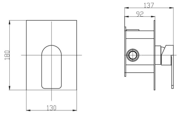 Встраиваемый смеситель для душа BelBagno нержавеющая NOVA
