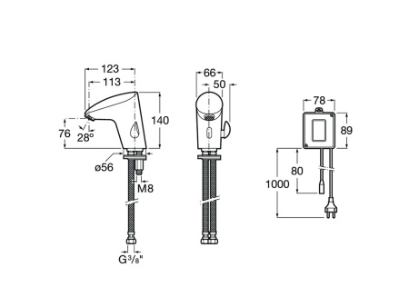 Смеситель для раковины Roca M2-E 5A5355C00