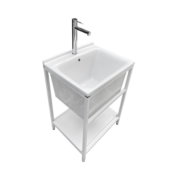 Хозяйственная раковина (60х60) Kerasan Aquadom 029401*1 белый, 1 отверстие