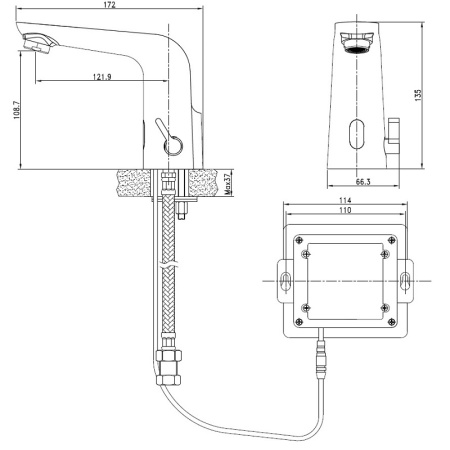 Смеситель для раковины Cersanit SENSE 63106