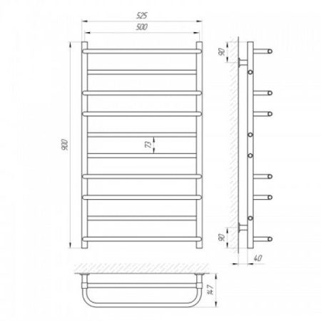 Полотенцесушитель Laris Комфорт П10