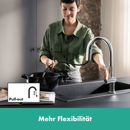 Смеситель для кухни с подключением к фильтру Hansgrohe Aqittura M91 FilterSystem 76803000 хром