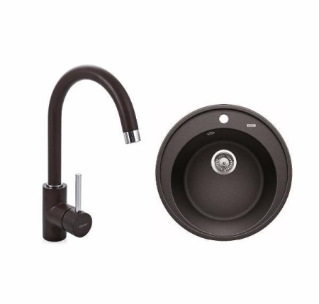 Комплект Blanco RIONA 45 (антрацит) + MIDA (антрацит) 521396M2