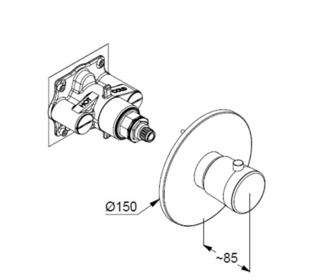 Смеситель для душа Kludi Balance 527390575