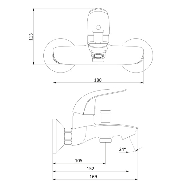 Смеситель для ванны Damixa Palace Bit 311000000