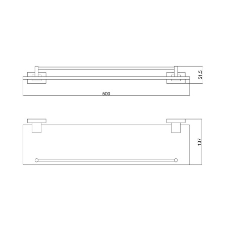 Полка стеклянная Belz  B90307, черный