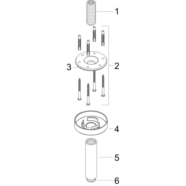 Кронштейн для верхнего душа 100 мм Hansgrohe S 27393000 хром
