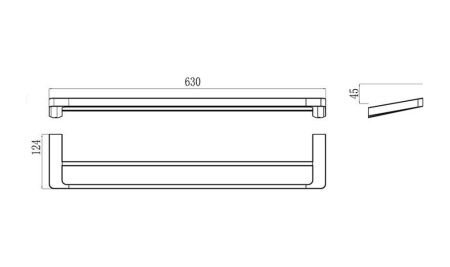 Полотенцедержатель двойной  Ravak 10° X07P562 