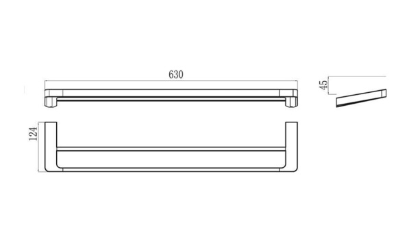 Держатель для полотенца двойной Ravak 10° TD 320 X07P326 Держатель для полотенца двойной Ravak 10° TD 320 X07P326