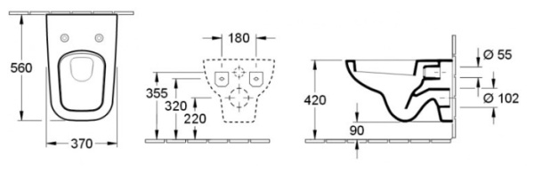 Унитаз подвесной Villeroy & Boch Joyce 56071001