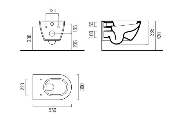 Унитаз подвесной GSI Pura 8812 11 bi