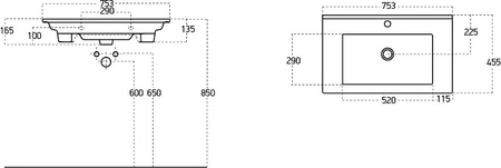 Раковина Stworki Хаммель 75 9075-KL