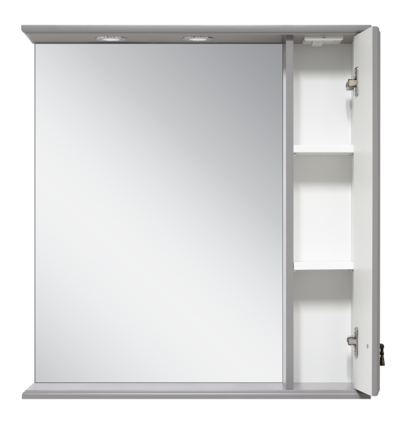 Зеркало-шкаф (75х80) Misty Лувр 75 правый П-Лвр03075-1504П