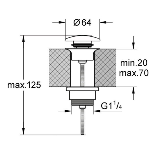 Донный клапан для раковины Kerasan 923330 белый матовый