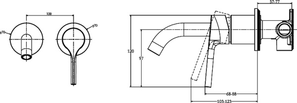 Смеситель для раковины Jacob Delafon Elate E28318-BL Смеситель для раковины Jacob Delafon Elate E28318-BL