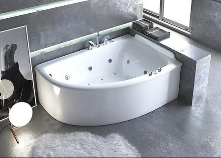 Ванна из искусственного камня Астра-Форм Анастасия правая (182х125) 01010064 белый матовый