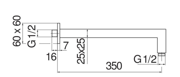 Кронштейн для душа Nobili AD138/24BM Кронштейн для душа Nobili AD138/24BM