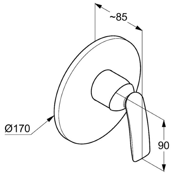 Встраиваемый смеситель для душа Kludi Balance 526559175 Встраиваемый смеситель для душа Kludi Balance 526559175