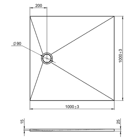 Душевой поддон Jacob Delafon Tolbiac (100x100) E6D328RU-WPM