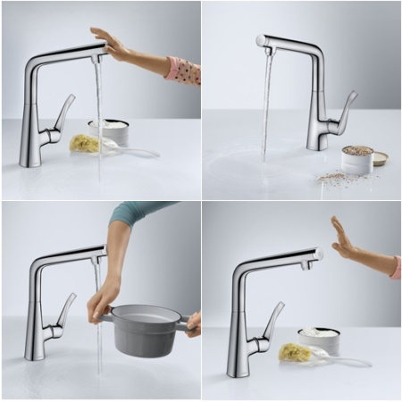 Смеситель для кухни Hansgrohe Metris Select 14847000 хром