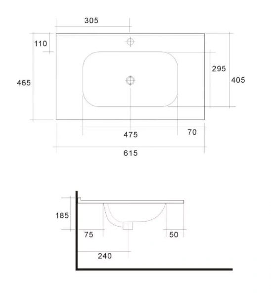 Раковина (60х46,5) Art&Max AM7110-60