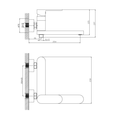 Смеситель для ванны Haiba HB61590