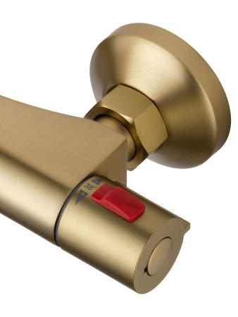 Смеситель для душа с термостатом WONZON & WOGHAND INN 5, брашированное золото WW-B1005-A-BG