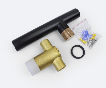 Смеситель для раковины Bronze de Luxe AVANGARDE черный, розовое золото 2021MH