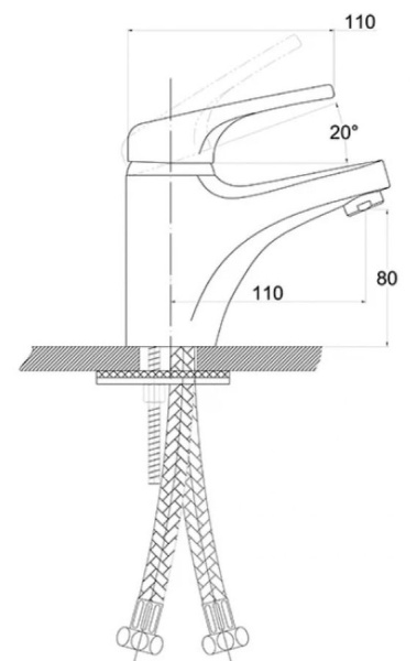 Смеситель для раковины KAISER County (55011-4)