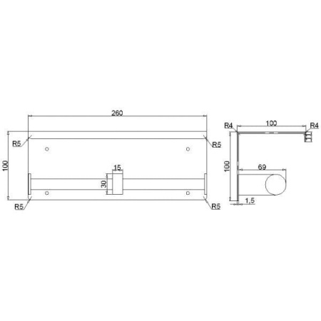 Держатель туалетной бумаги Rush Edge ED77142А