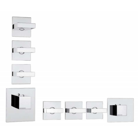 Внутренняя часть термостата с девиатором Bossini Oki/Cube на 4 потребителя Z030271000