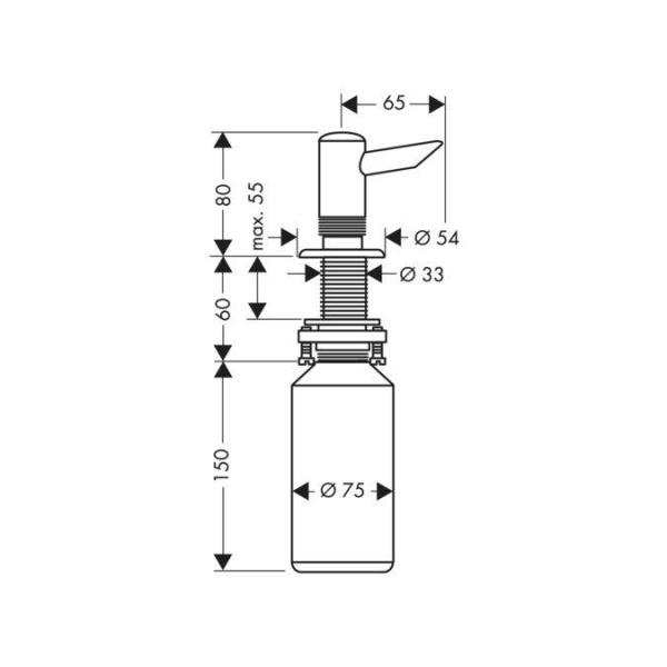 Дозатор жидкого мыла Hansgrohe 40418800 Дозатор жидкого мыла Hansgrohe 40418800