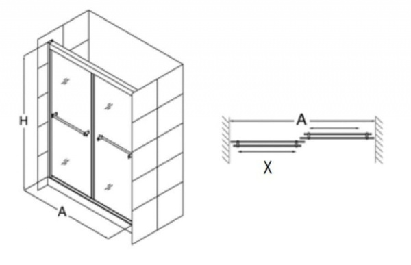 Душевая дверь в нишу RGW TO-10 01071017-11