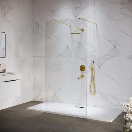 Душевая перегородка 140 см RGW WA-016Gb Walk In 35101614-16 прозрачное