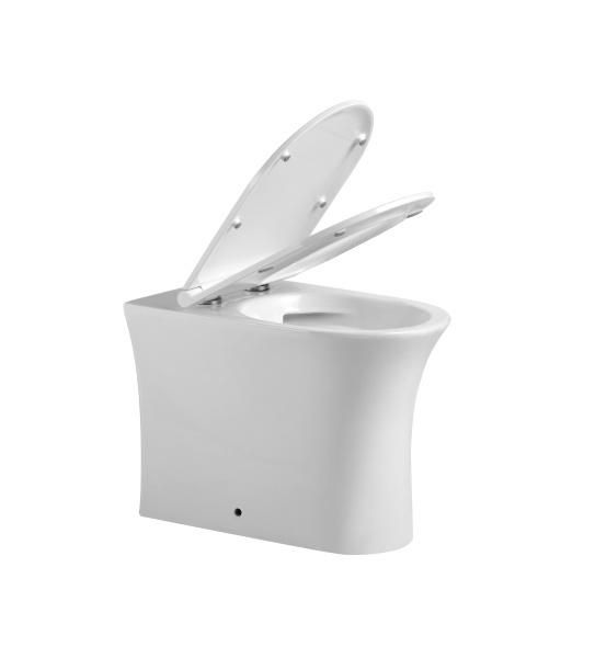 Унитаз приставной Agger AT01200 безободковый, сиденье с микролифтом