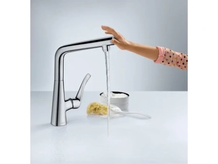 Смеситель для кухни Hansgrohe Metris Select 14847000 хром
